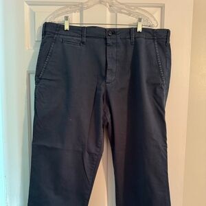 GAP Khaki Pants 36x30 Black Straight Leg Mens cotton stretch
